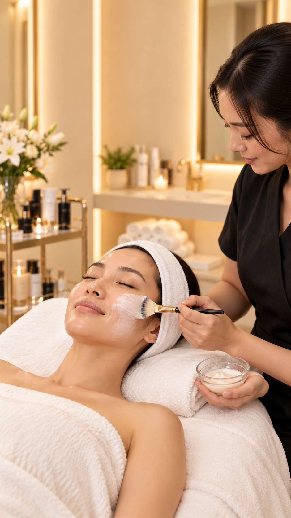 Relaxing facial treatment at Angel Nails & Spa