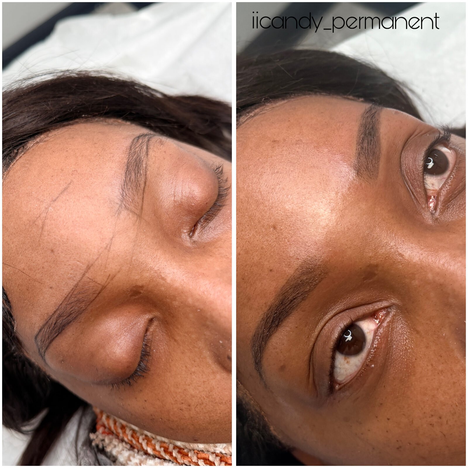 Ombre brows before and after by Candy